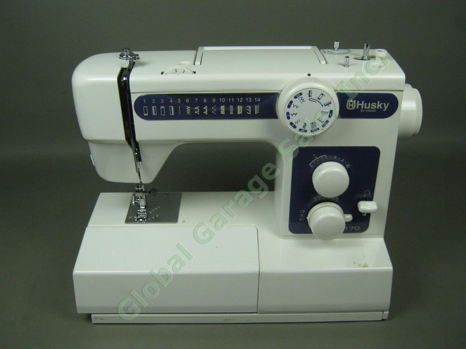 Viking Husky 170 Electric Sewing Machine + Foot Pedal Case Cord Bundle