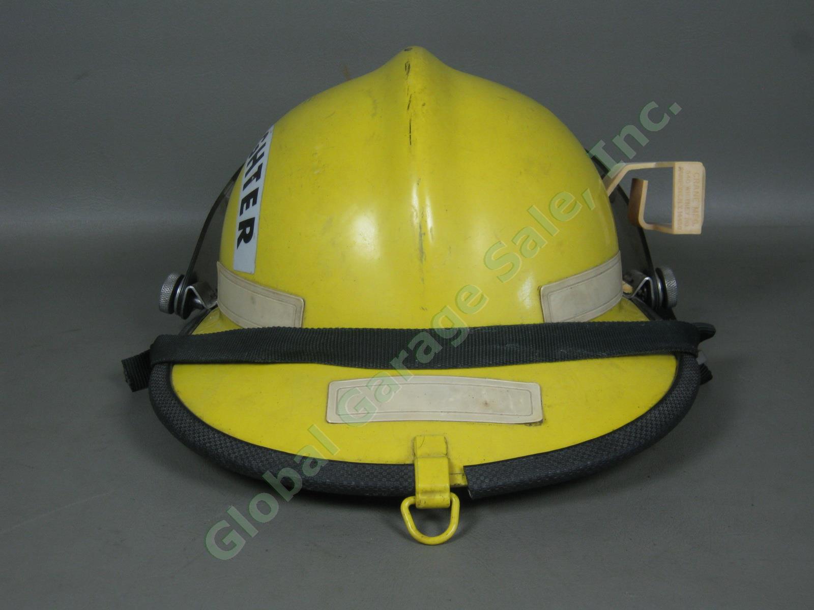 Cairns Metro 660 Yellow Firefighter Helmet Essex Vermont Fire Dept Size
