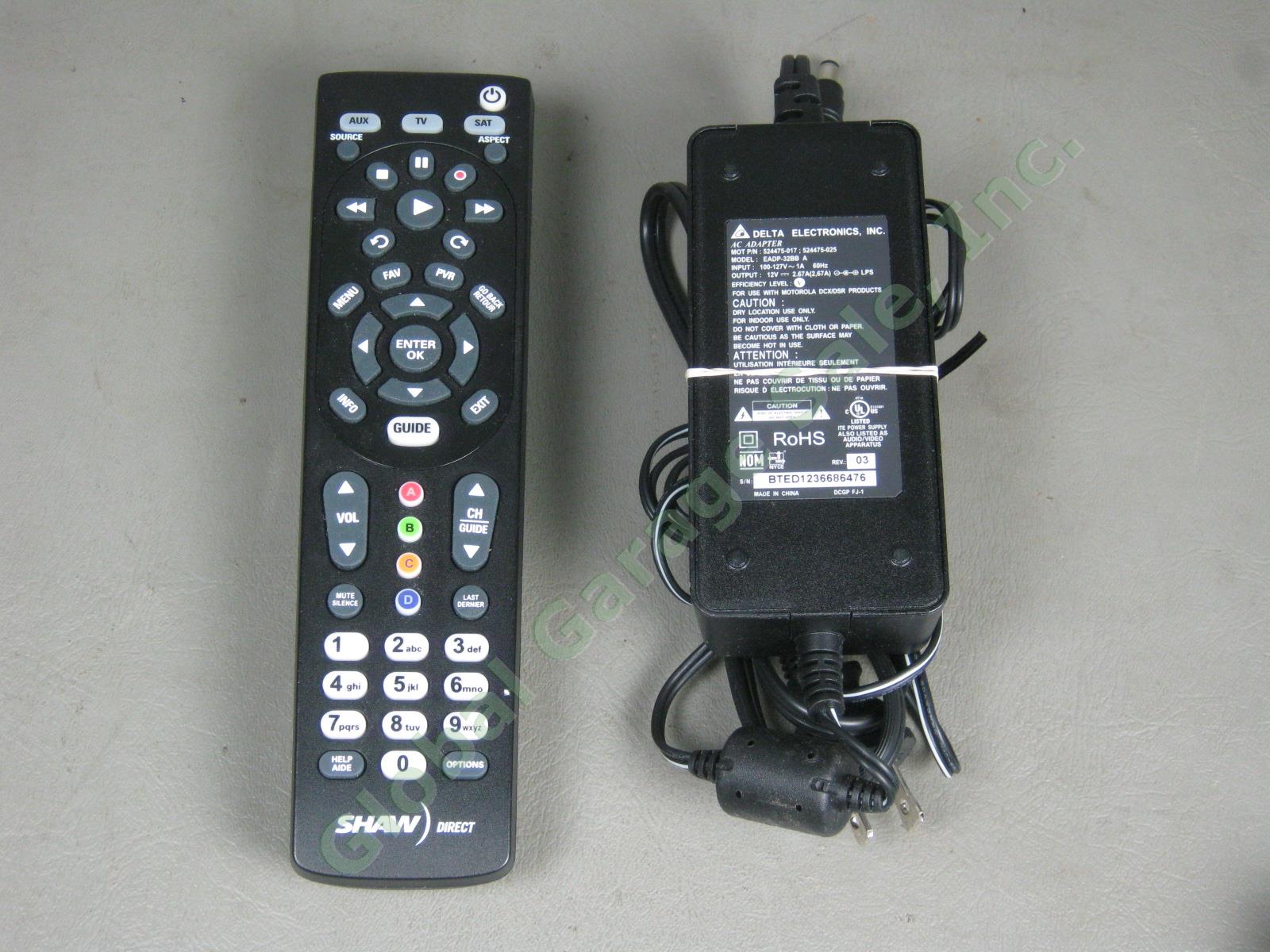 Motorola Shaw Direct HDDSR HD 600 HDTV Satellite TV Receiver Remote Power Supply eBay