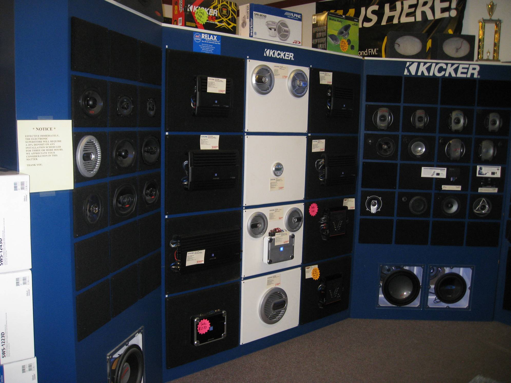 MTI 7Panel Car Audio Stereo Retail Store Demo Display eBay