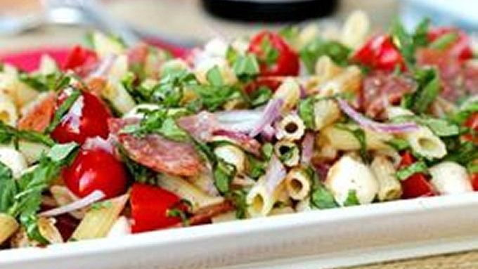 Salami Caprese Pasta Salad recipe from Tablespoon!
