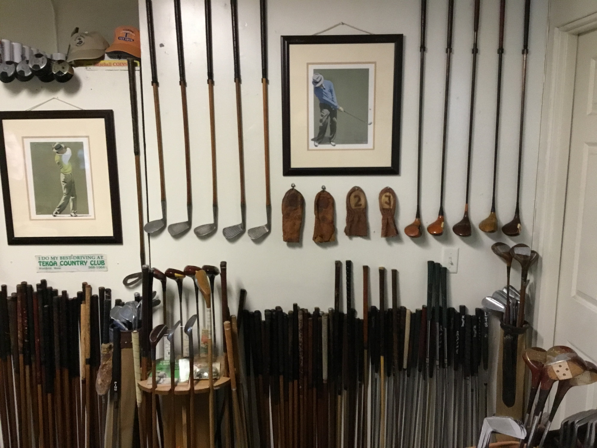 Best way to display vintage golf clubs? Hickory, Persimmon and