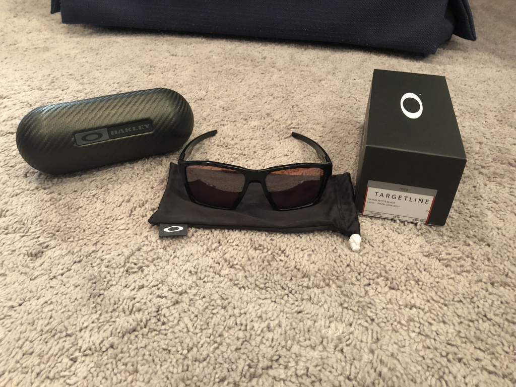 Oakley Targetline Prizm Dark Golf lenses in matte black For Sale