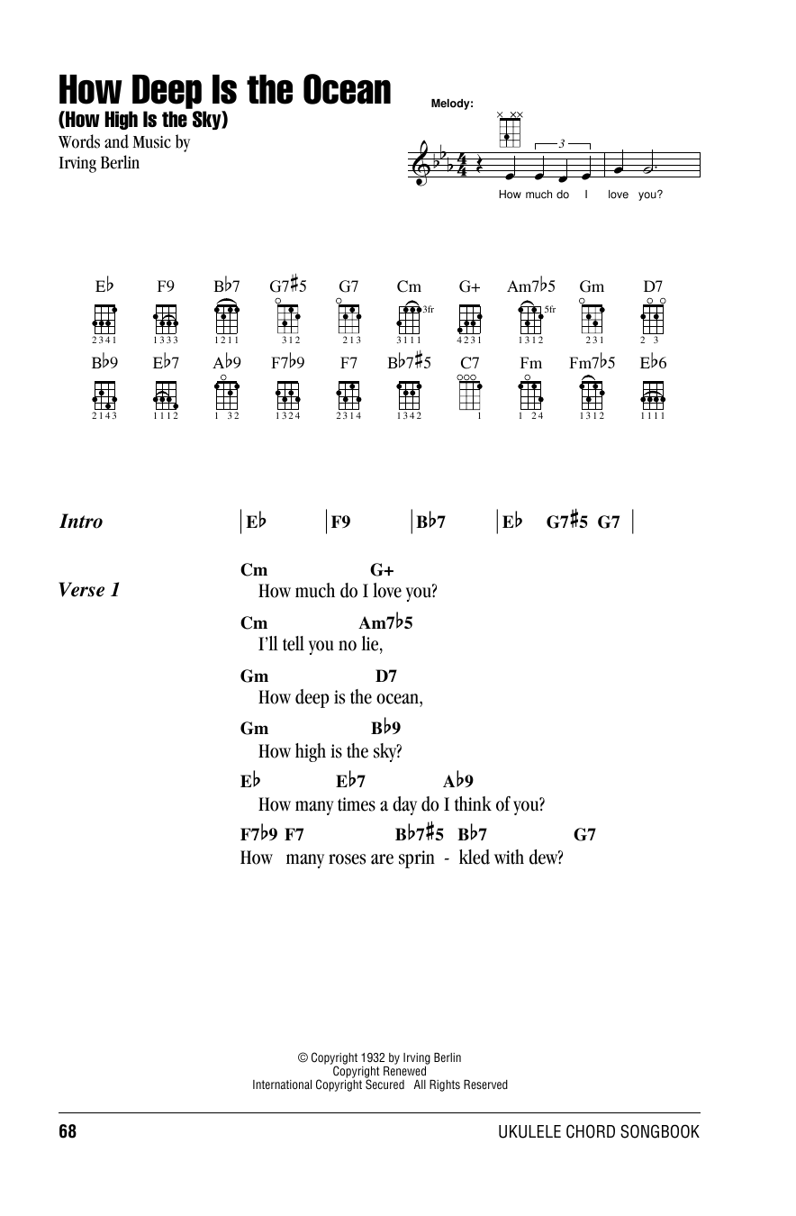 How Deep Is The Ocean (How High Is The Sky) Sheet Music