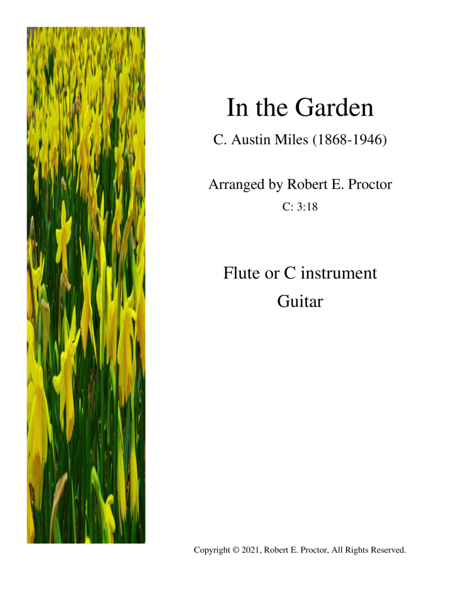 In the Garden for Flute or C instrument and Guitar (arr. Robert E