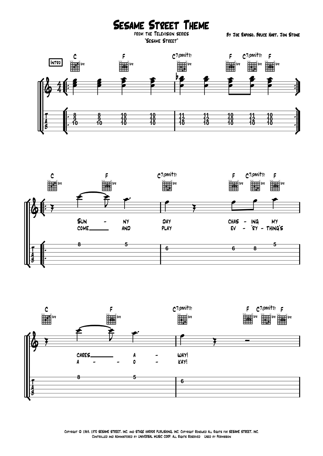 Sesame Street Theme (arr. Bronson Ferdinand Wright) by Sesame Street