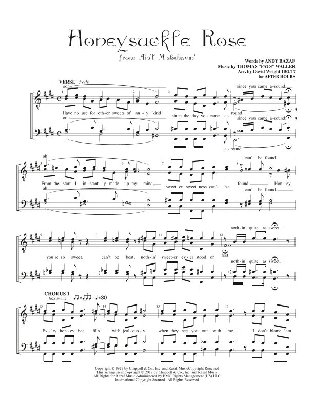 Honeysuckle Rose (arr. David Wright) by Django Reinhardt Sheet Music