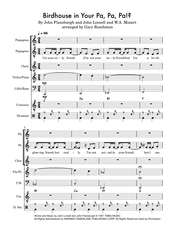 Birdhouse In Your Soul (arr. Gary Ruschman) by They Might Be Giants