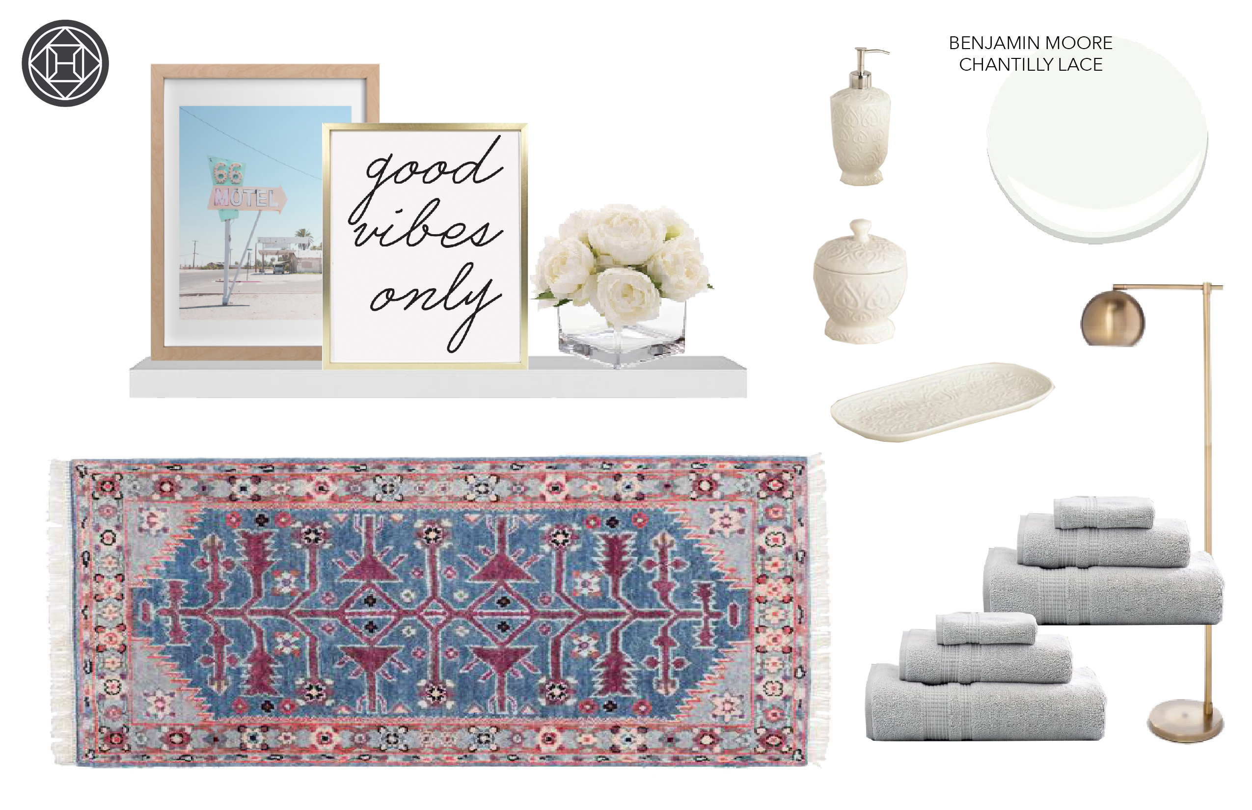 Eclectic, Bohemian, Preppy Bathroom Design by Havenly Interior Designer