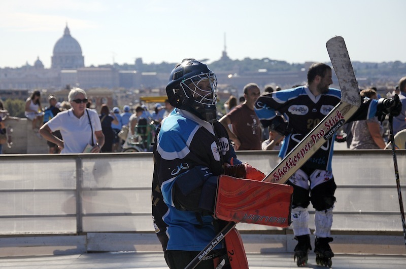 A hockey dream on the top of Rome, Italy. Hockey Community