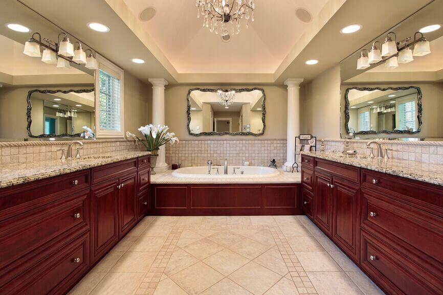 21 Fantastic Bathrooms With Two Mirrors (PICTURES)