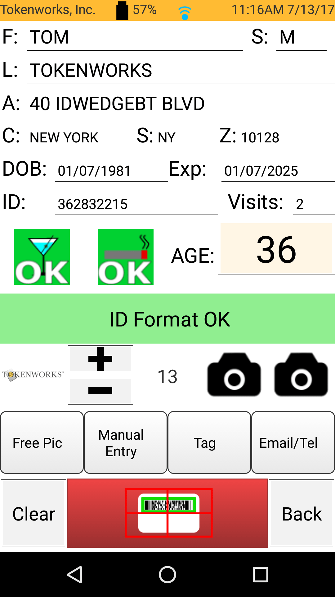 Android ID Scanner App Alpha Testers