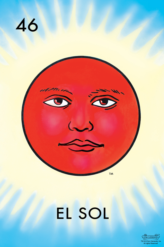 46 El Sol Sun Loteria Card Mexican Bingo Lottery Poster Poster 12x18 eBay