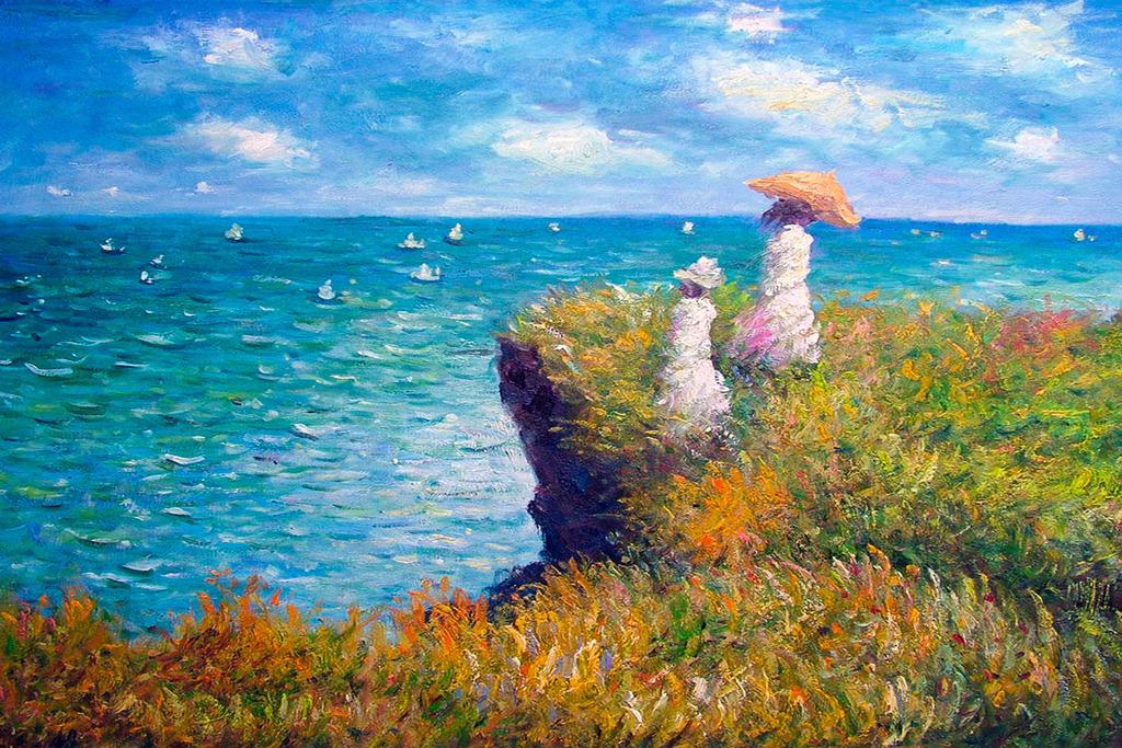 Claude The Promenade On The Cliff Art Print Mural Poster 36x54