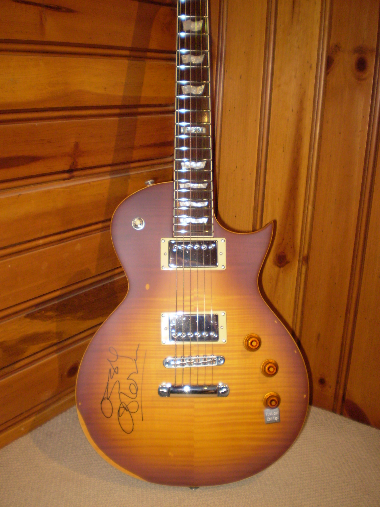 Charitybuzz The Osbournes Donated Ozzy Autographed ESP Guitar Lot 109148