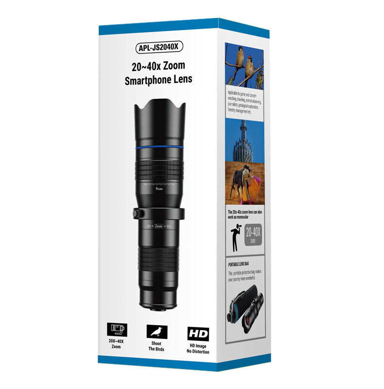 APEXEL HD 20x40x Variable Zoom Telescope Telephoto Mobile Phone Lens