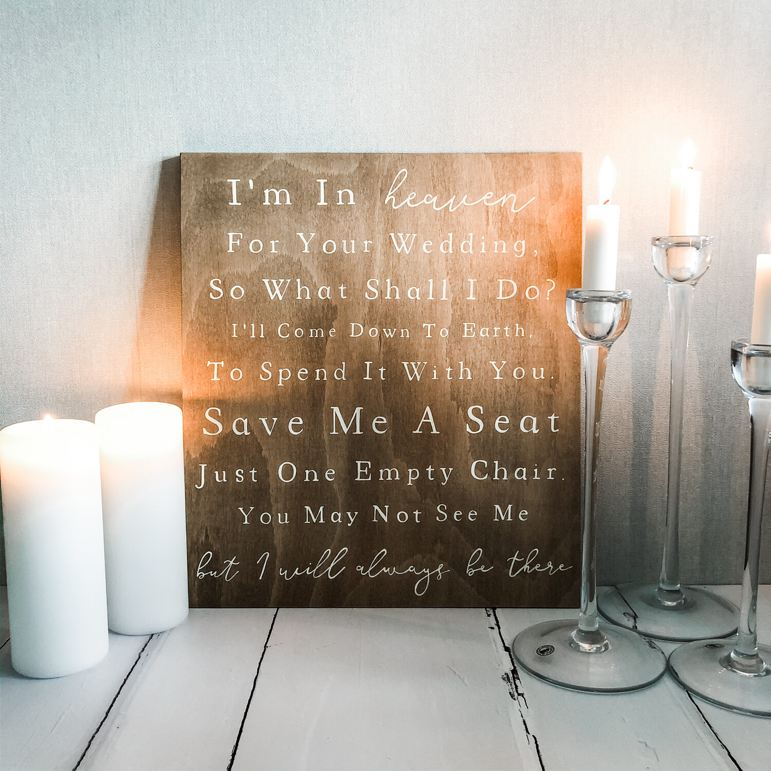 I’m In Heaven For Your Wedding Memorial Sign