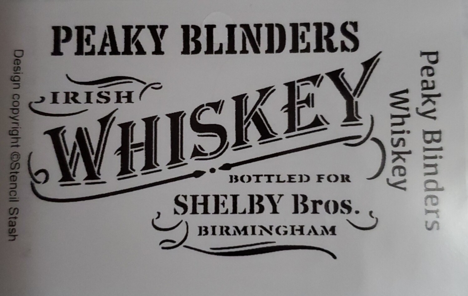 Peaky Blinders Whiskey Stencil