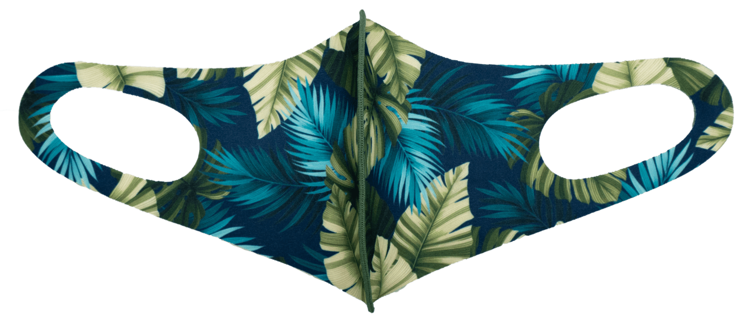 Adults Polyester/Spandex Washable Mask Blue