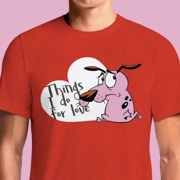 Courage The Cowardly Dog T Shirt India For Couples