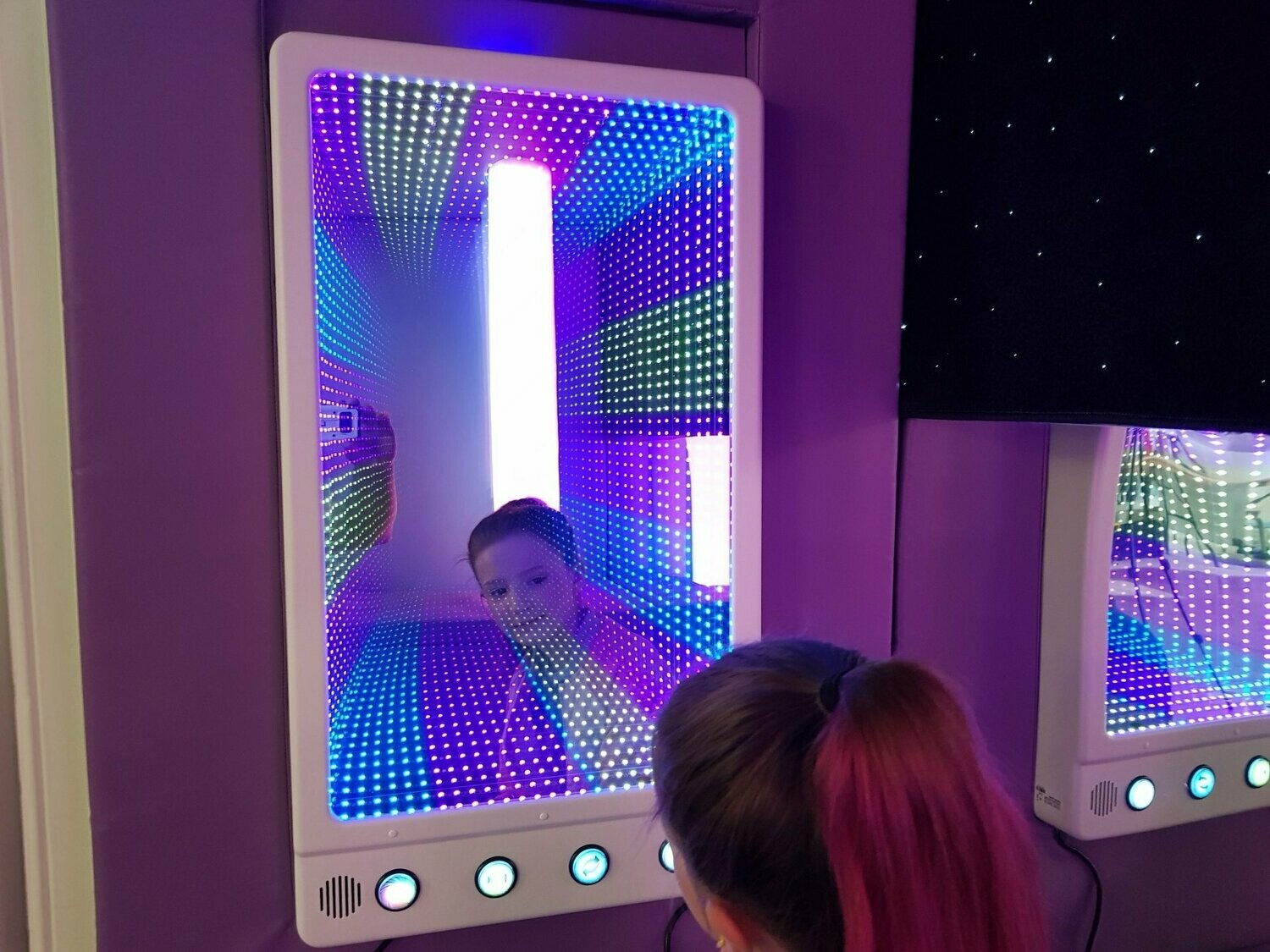 Interactive Infinity Mirror Wall Panel