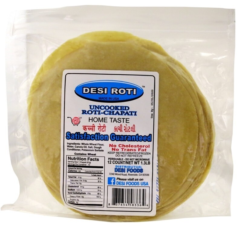 DESI UNCOOKED ROTI 12 ct