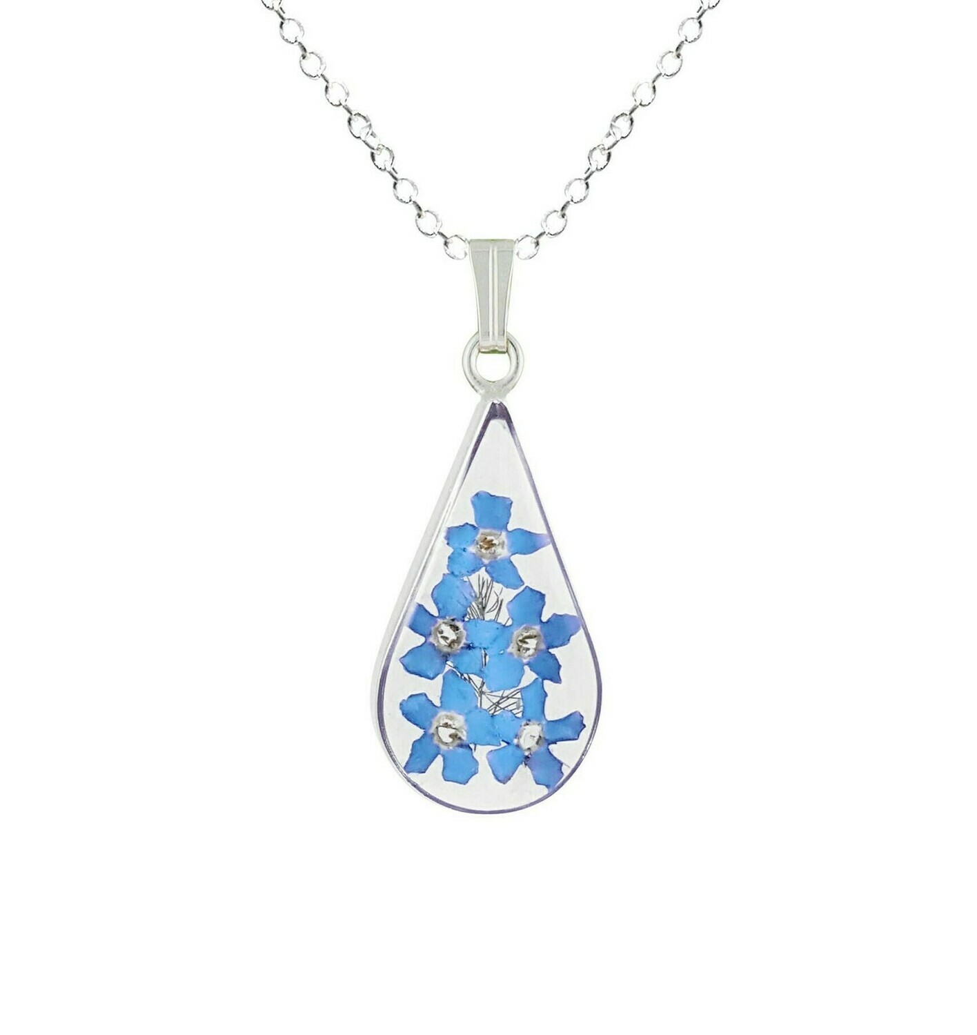 Necklace, Teardrop, Transparent.