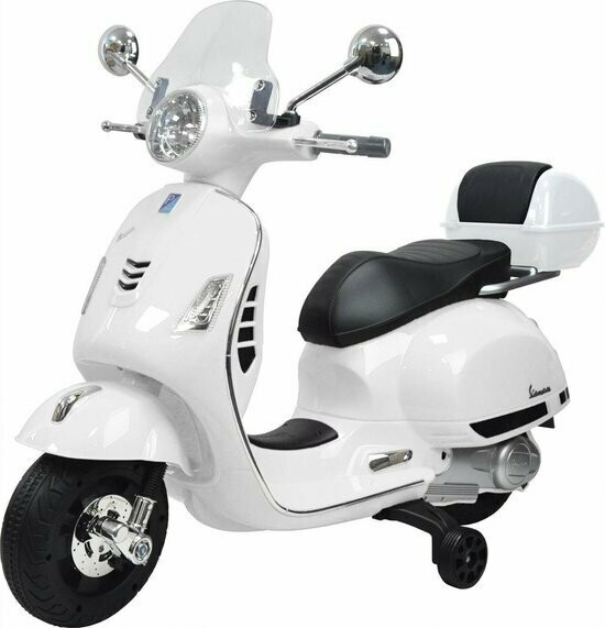 Electric Scooter Kids White Vespa 12V 9AH Windshield