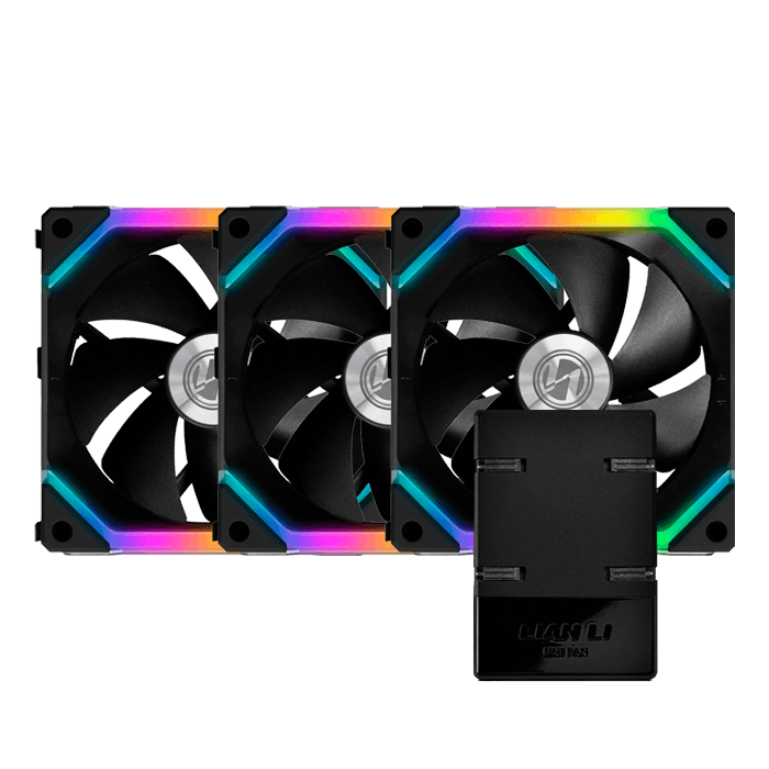 Lian Li Uni Fan SL120 (Black) 3pc pack with controller