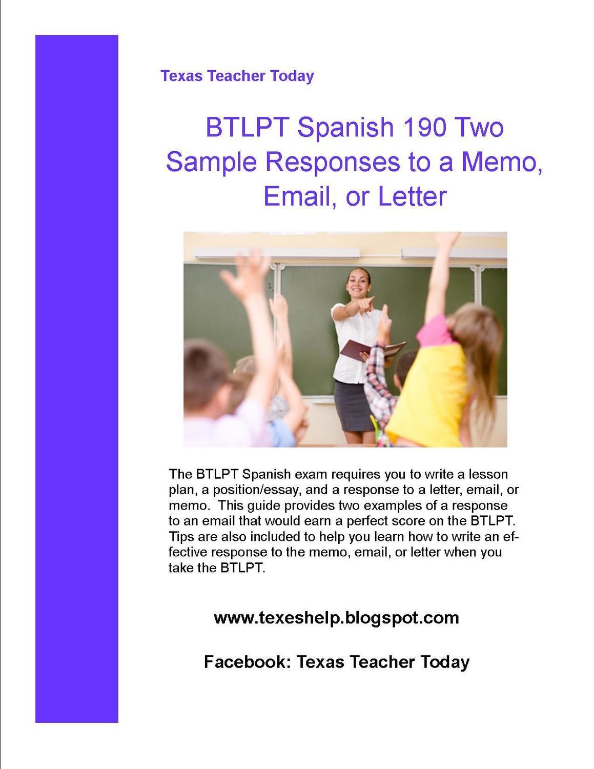BTLPT Spanish Two Sample Responses to Email and Tips Store The Best