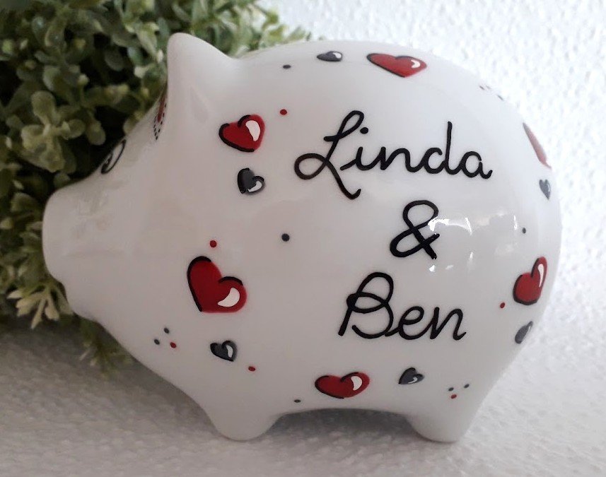 Sparschwein Hochzeit Silberhochzeit personalisiert
