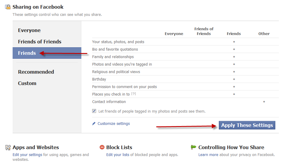 Basic Privacy Settings & Tools Facebook Help Center