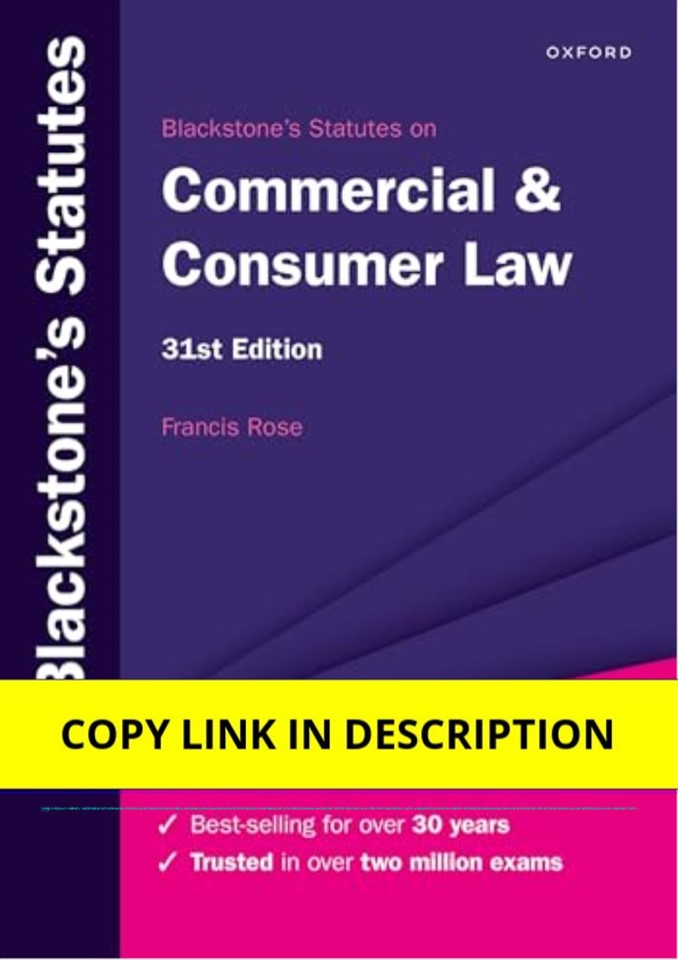 PPT PDF Download Blackstone's Statutes on Commercial & Consumer Law