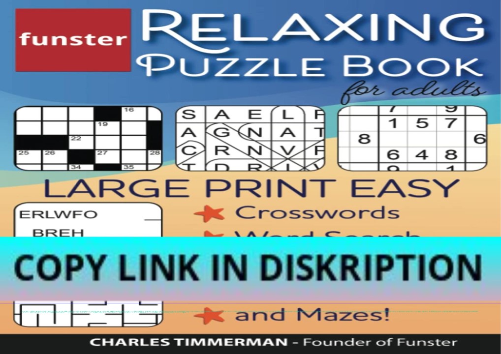 PPT PDF KINDLE DOWNLOAD Funster Relaxing Puzzle Book for Adults