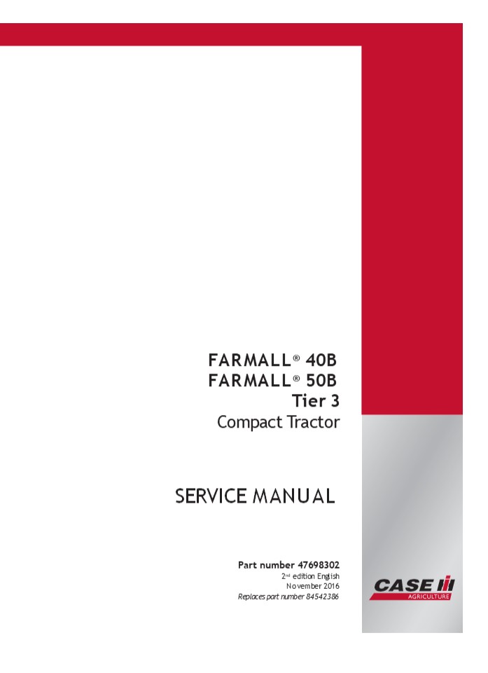 PPT CASE IH FARMALL 40B Tier 3 Compact Tractor Service Repair Manual