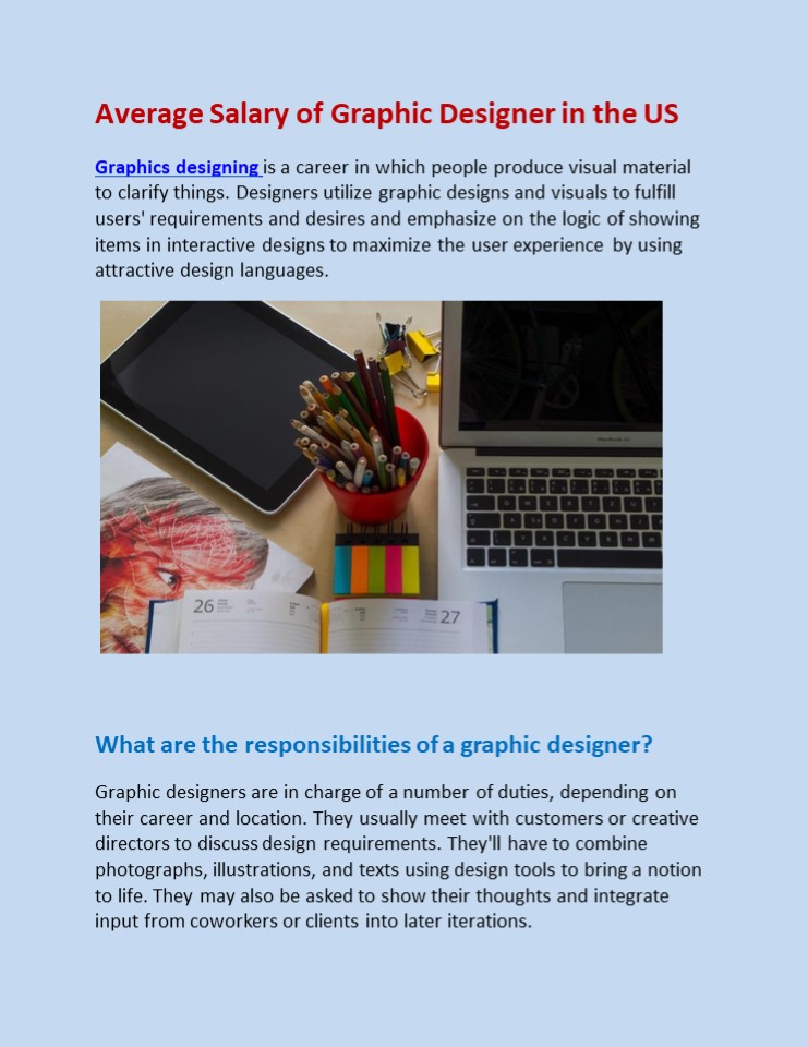 PPT Average Salary of Graphic Designer in the US PowerPoint