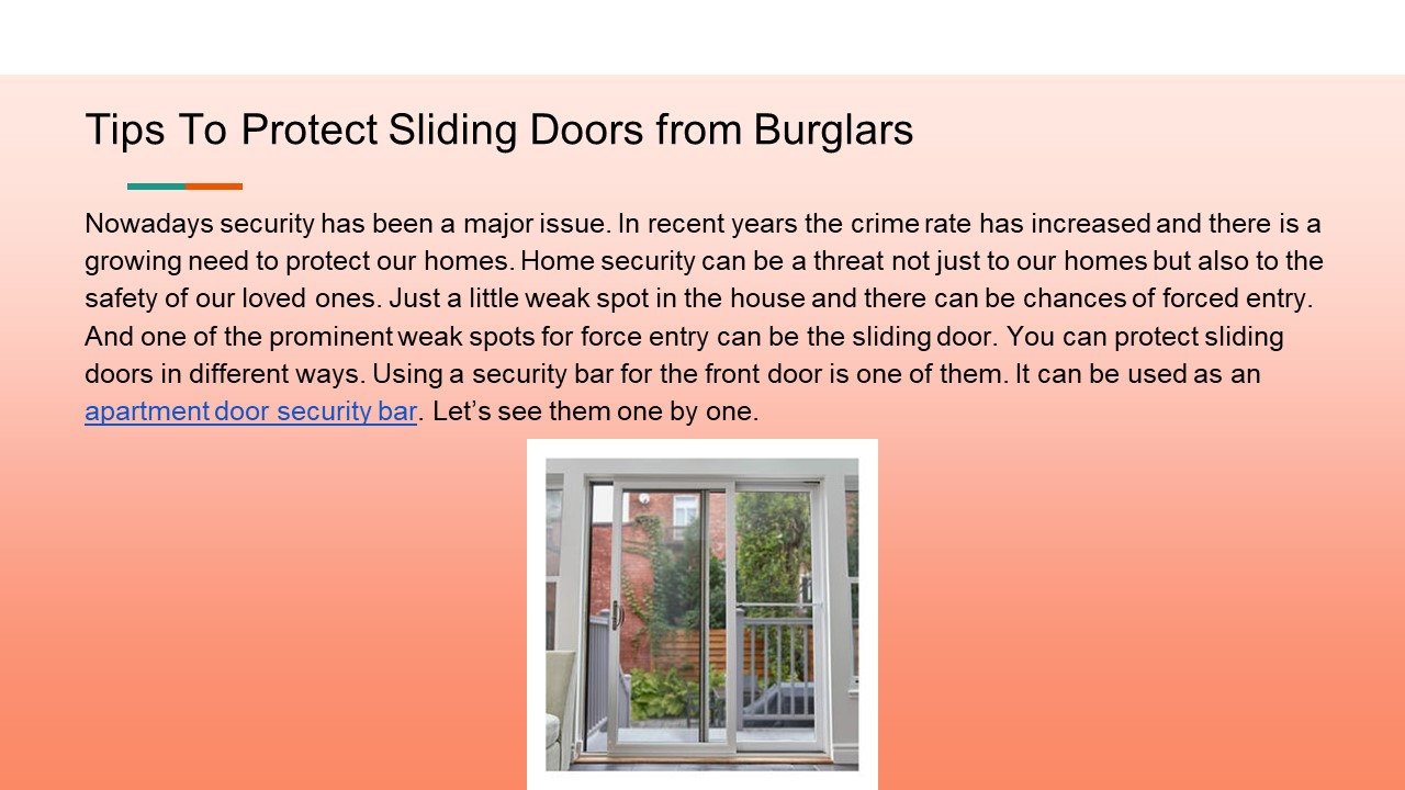 PPT Tips To Protect Sliding Doors from Burglars PowerPoint