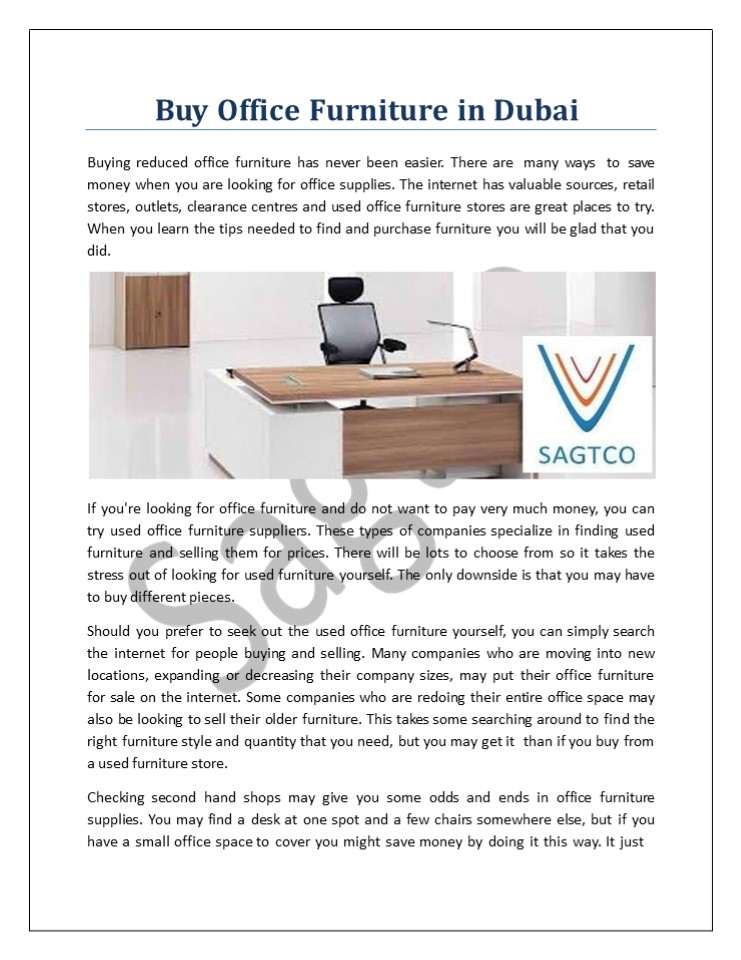 PPT Buy Office Furniture in Dubai PowerPoint presentation free to