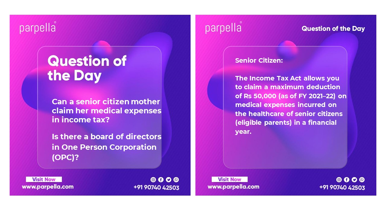 PPT Can a senior citizen mother claim her medical expenses in