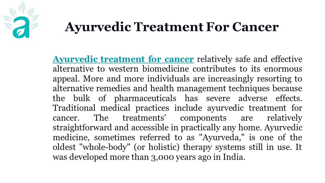 PPT Get Best Ayurvedic Treatment For Cancer PowerPoint presentation