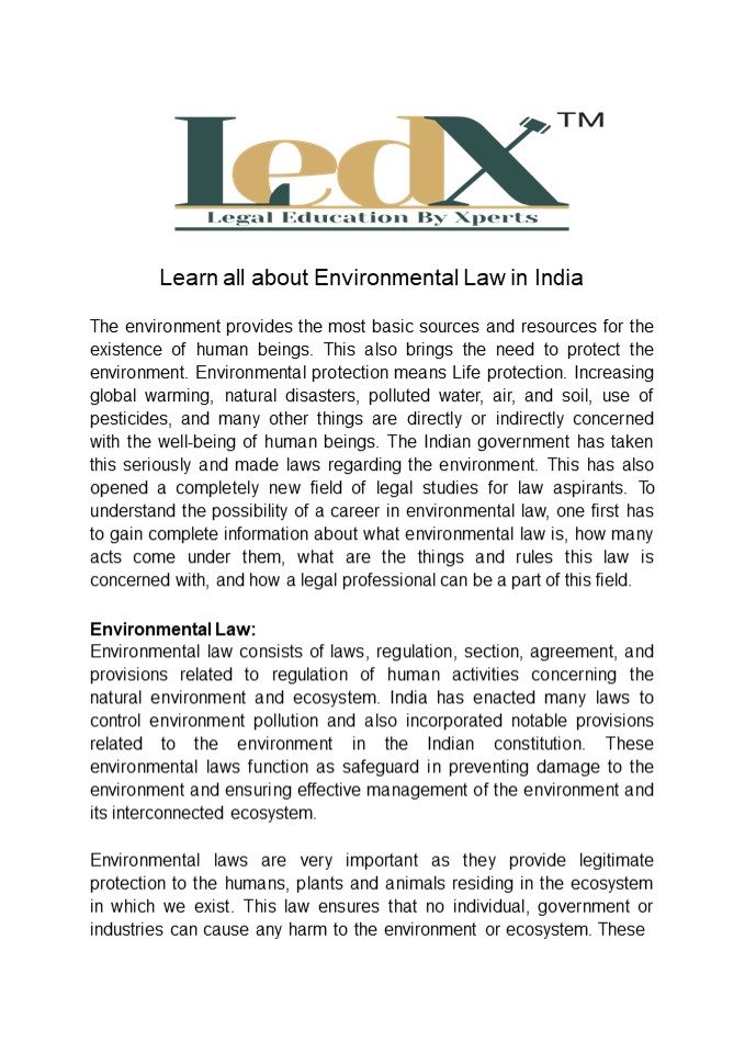 PPT Learn all about Environmental Law in India PowerPoint presentation free to download id