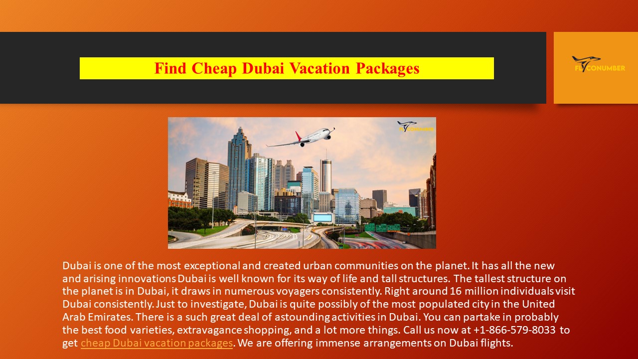 PPT Book Cheap Dubai Vacation Packages PowerPoint presentation free