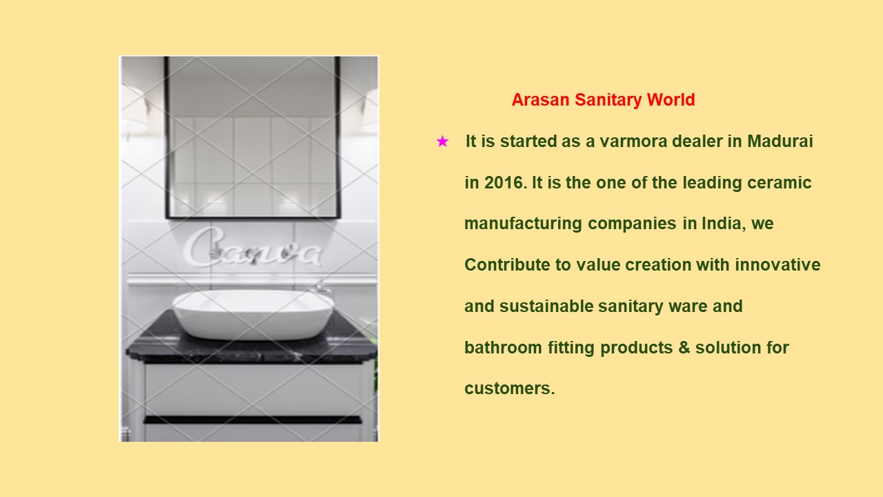 PPT sanitary ware and bathroom fitting products in madurai (1