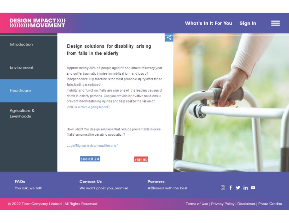 PPT Design solutions for disability arising from falls in the elderly