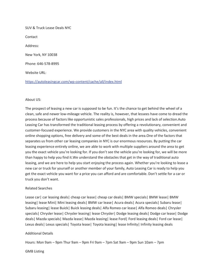 PPT SUV & Truck Lease Deals NYC (7) PowerPoint presentation free to