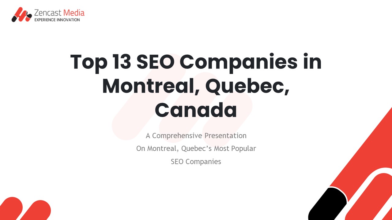 PPT List of Top 13 SEO Companies in Montreal, Quebec PowerPoint