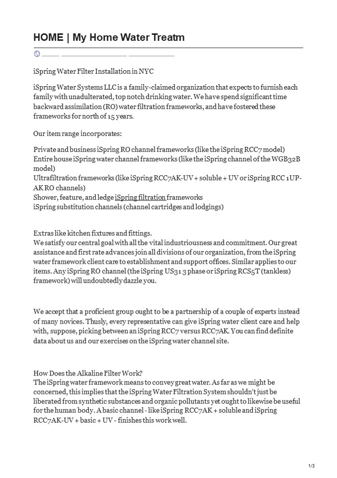 PPT – iSpring Water Filter Installation in NYC PowerPoint presentation