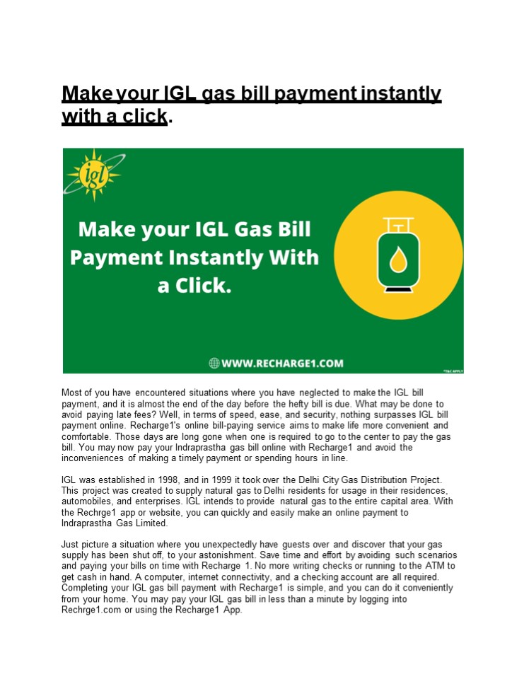 PPT Make your IGL gas bill payment instantly with a click PowerPoint