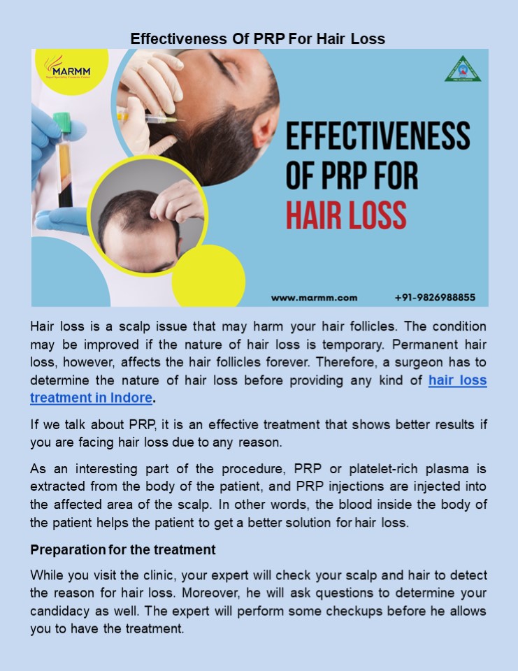PPT Effectiveness Of PRP For Hair Loss PowerPoint presentation free