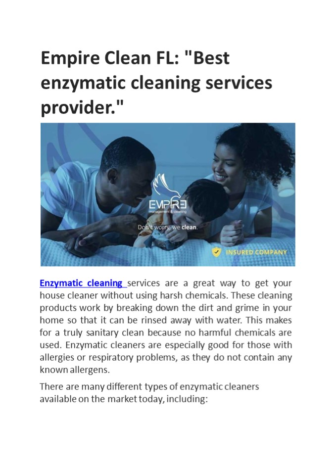 PPT Empire Clean FL enzymatic cleaning services PowerPoint